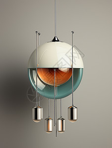 透明小球透明玻璃的风铃艺术背景