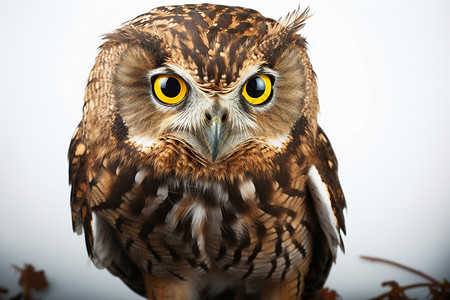 猫头鹰的棕色眼睛图片
