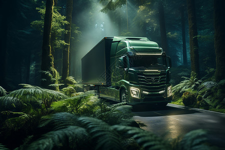 森林的环保卡车图片