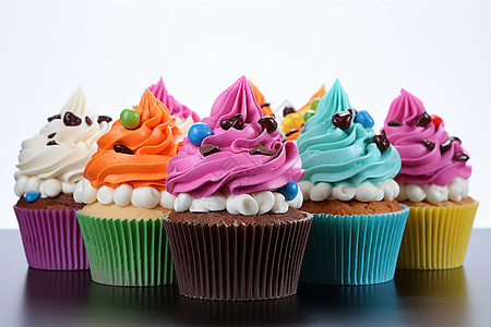 彩虹糖霜蛋糕图片