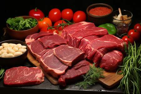 肉品的盛宴背景图片