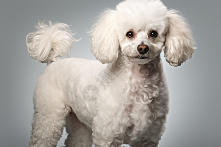 一只白色贵宾犬图片