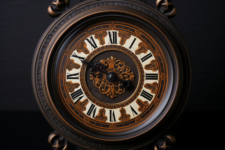 复古风木制时钟背景图片