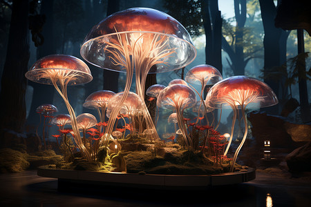 水晶蘑菇世界图片