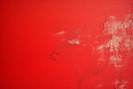 红油漆红墙上脱落的油漆背景