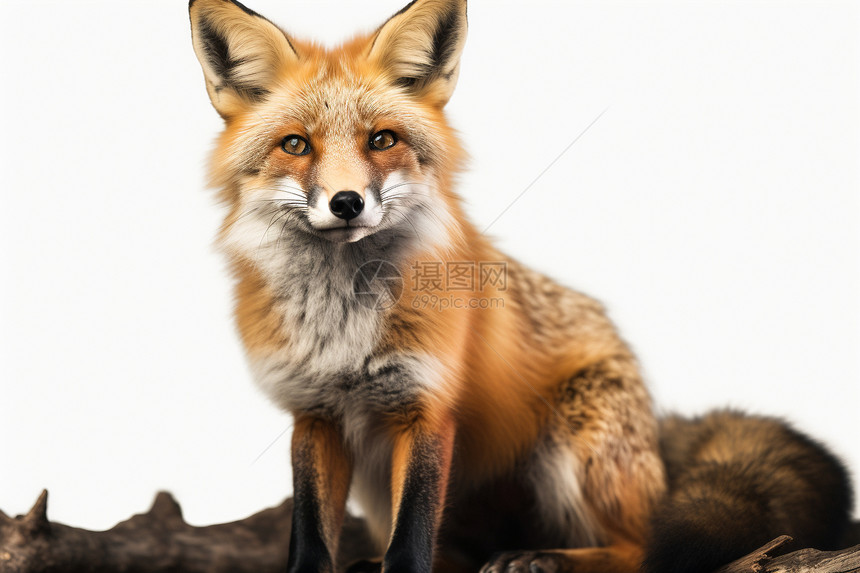 红狐狸在石堆上的抓耳挠腮图片