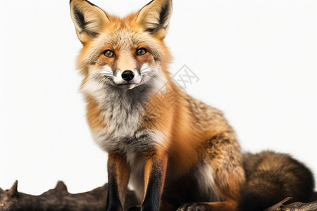 红狐狸在石堆上的抓耳挠腮背景
