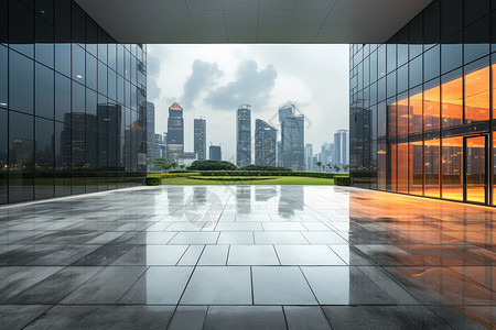 城市办公大厦背景图片