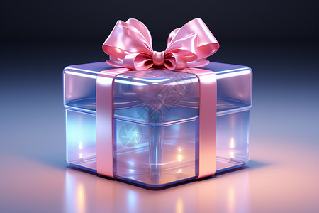 粉蓝梦幻礼盒背景图片