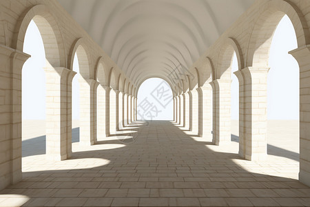 拱门长廊背景图片