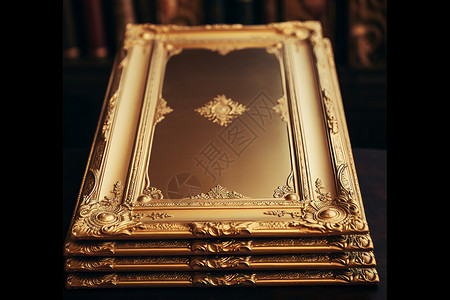 古典黄金画框背景图片