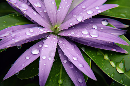 雨后湿润的花瓣背景图片