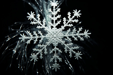 美丽的雪花形状背景图片