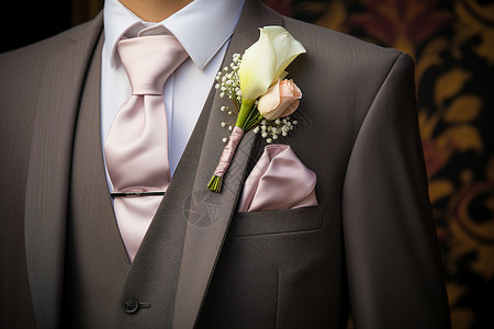 婚礼上穿着燕尾服的男士图片