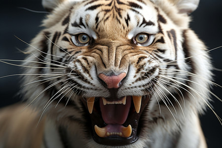 张牙舞爪的老虎背景图片