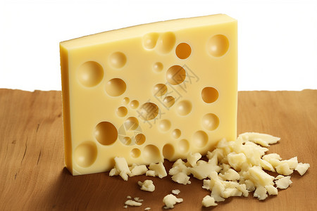 美味的奶酪块背景图片