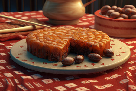 红糖枣糕红糖蛋糕高清图片