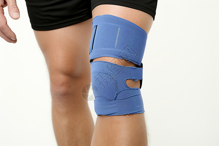 运动损伤康复用医护绷带保护膝盖背景