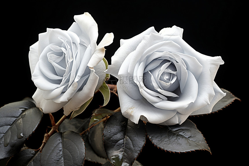 浪漫的白玫瑰花图片