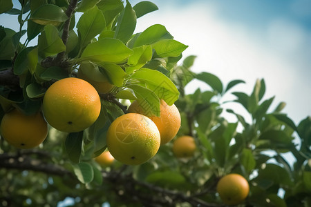 柑橘丰收的果园图片