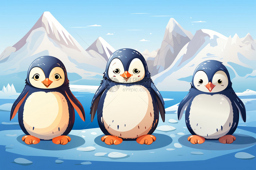 三只企鹅图片