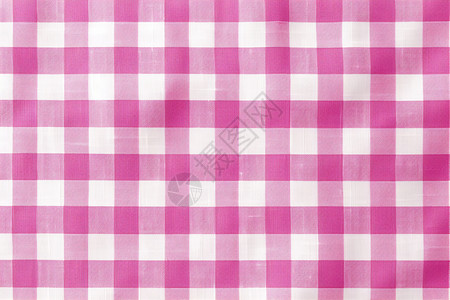 亚麻桌布粉色格纹桌布设计图片