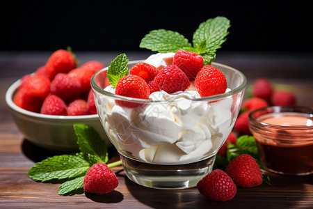 美味草莓酸奶图片