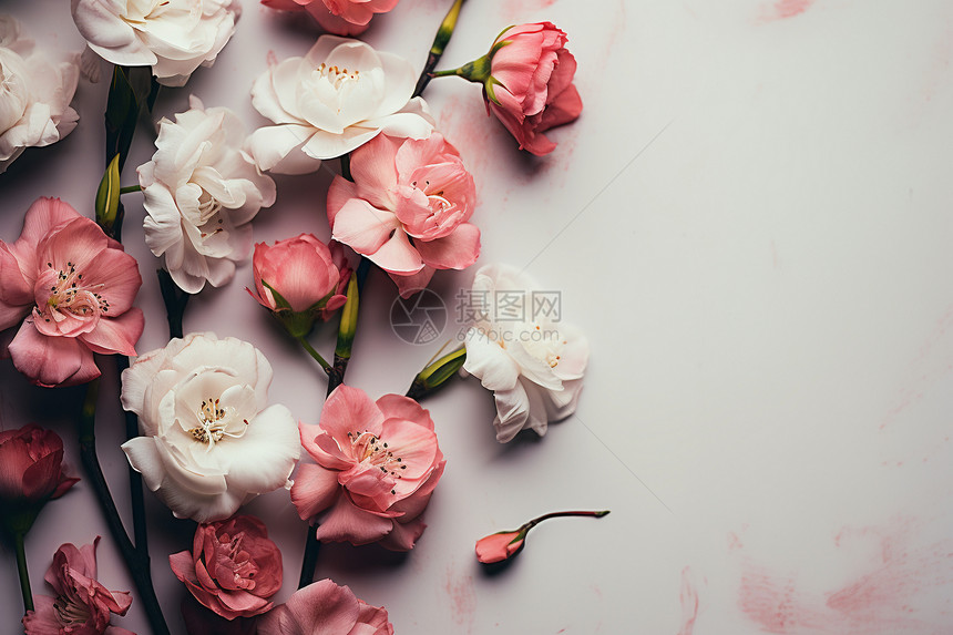 温柔鲜花背景图片