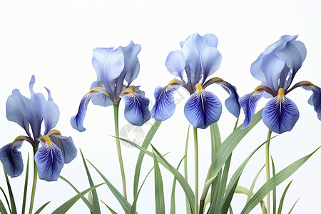 清新的蓝色花束图片