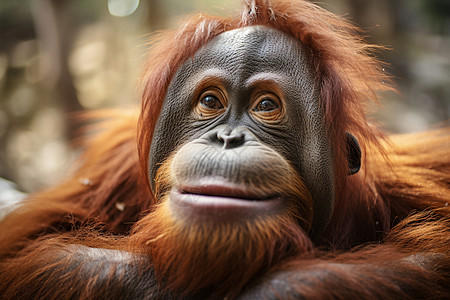 红毛猩猩微笑的猩猩图片背景