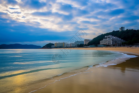 海岭海滩美景背景