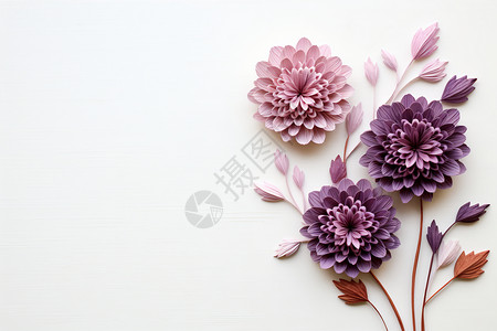 三朵紫花背景