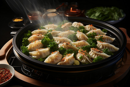 新鲜美味蒸饺图片