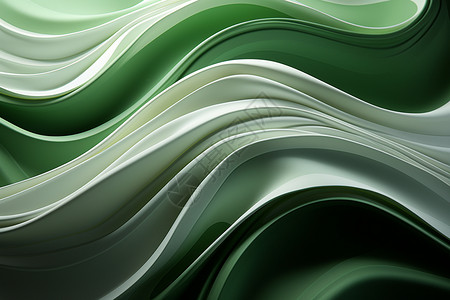 创意绿色波纹概念图背景图片
