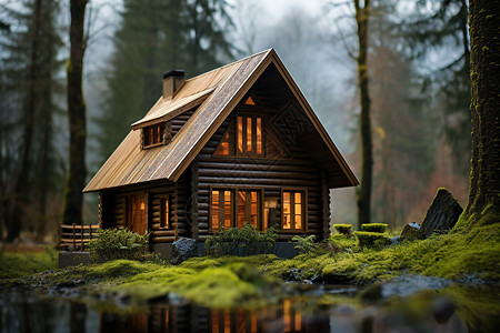 丛林小屋迷人而舒适的乡村小屋设计图片