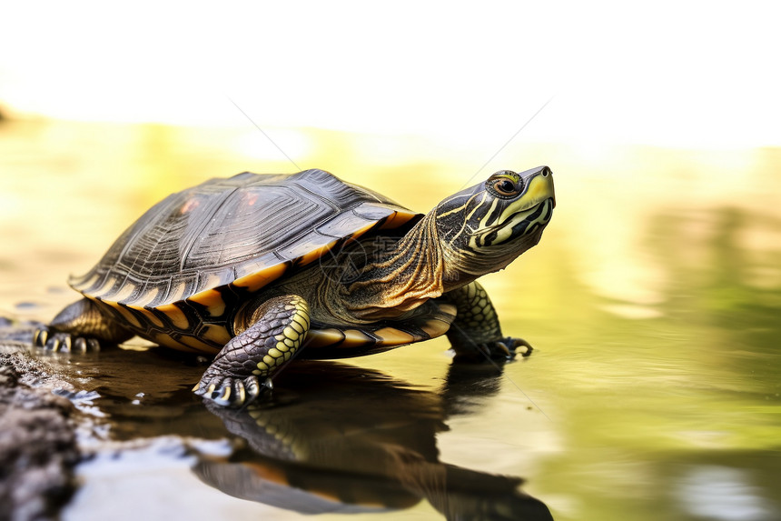 缓慢爬行的乌龟图片