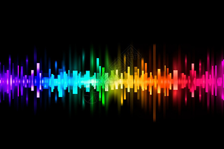 色彩的音波五彩斑斓的数字艺术作品高清图片