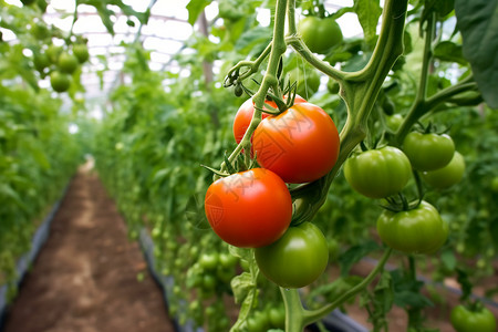 乡村农业种植的番茄果园图片
