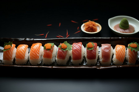 美味的寿司套餐图片