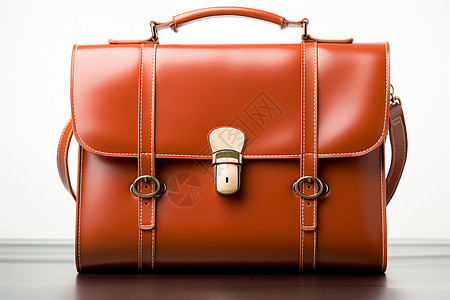 优雅的红色真皮手提包背景图片