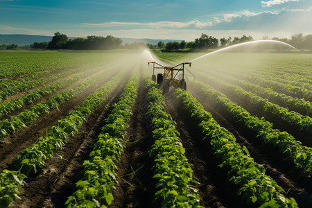 现代科技化农田灌溉系统图片