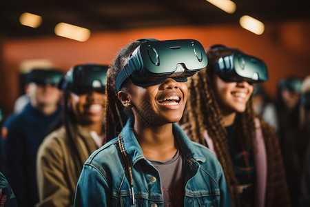 教育3d沉浸式VR眼镜体验背景