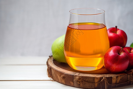 营养健康的苹果汁图片