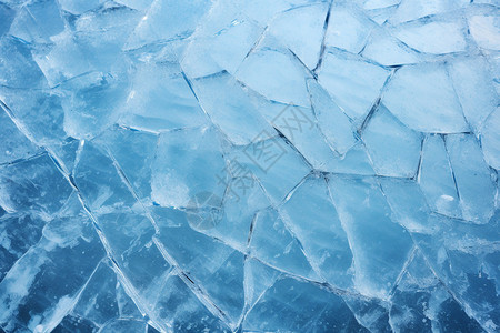 冰上行走人裂开的冰面设计图片