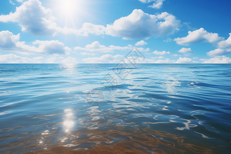 波光粼粼的大海背景图片