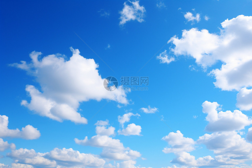 空中漂浮的云朵图片