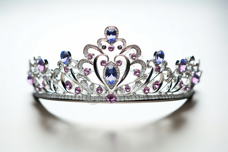 镶嵌的闪亮的钻石王冠背景