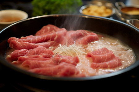 美味的牛肉火锅图片