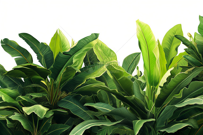 绿色的热带植被图片