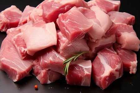 新鲜的食材猪肉图片